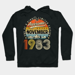 Awesome Since November 1983 Vintage 40th Birthday. Hoodie